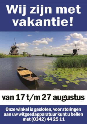 aa Gesloten i.v.m. vakantie